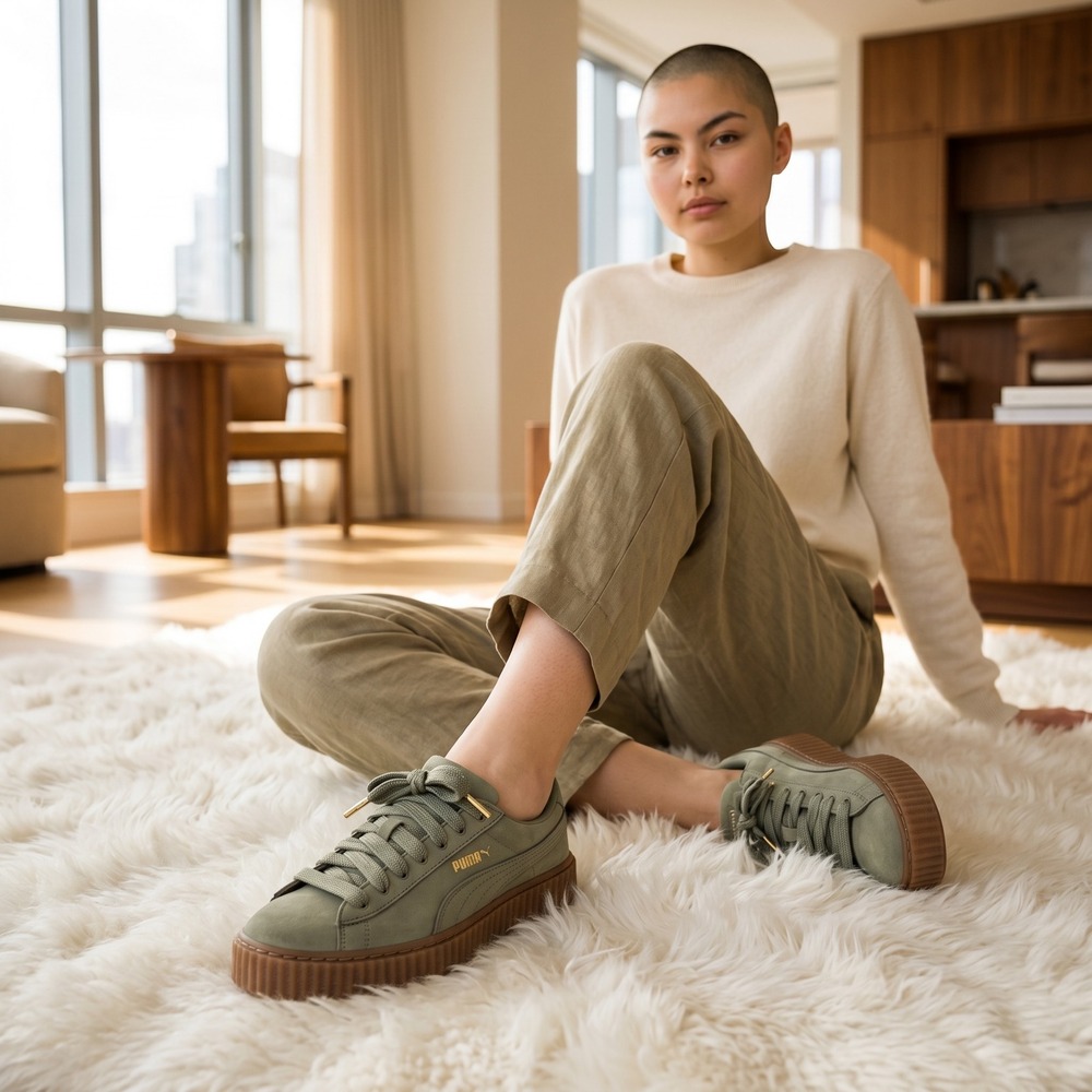 Puma Fenty Creeper Phatty Garden Green Gum‎ Rihanna Sneakers Womens 8 Men's 6.5